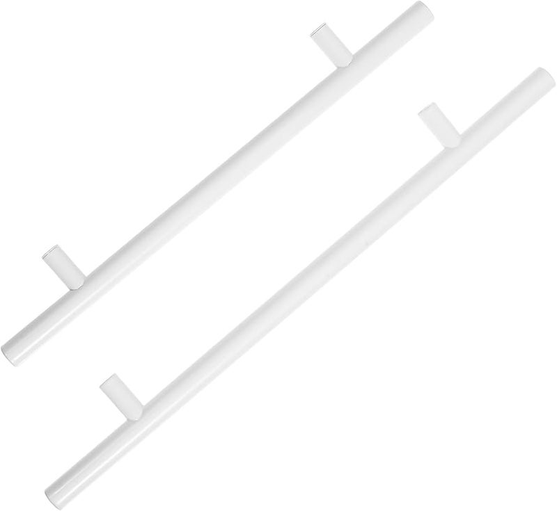 2pcs White Stainless Steel Cabinet Pull Handles 160mm 192mm For Kitchen Bathroom Drawers - Image 1